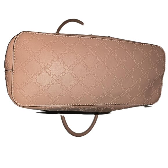 Nine West Embossed Satchel With Crossbody Strap Blush Pink NWOT - Picture 8 of 8